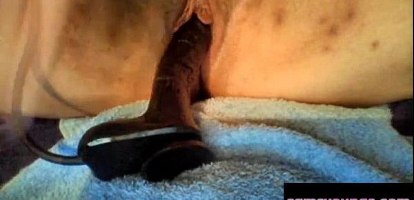  Inflatable Dildo Makes Fat Slut Squirt, Porn 7b